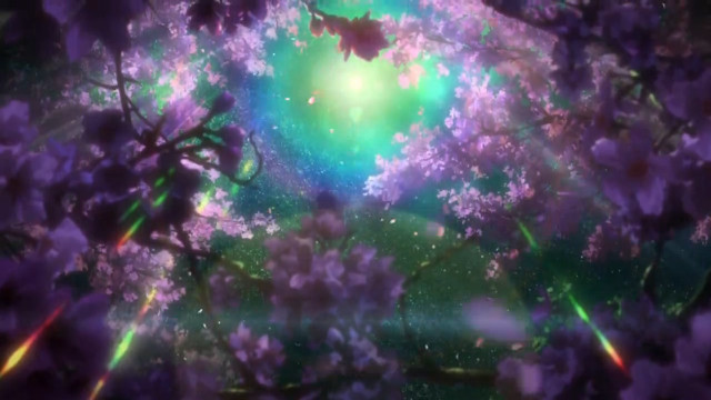 Colorful tree purple flowers green free wallpaper for desktop - medium preview image