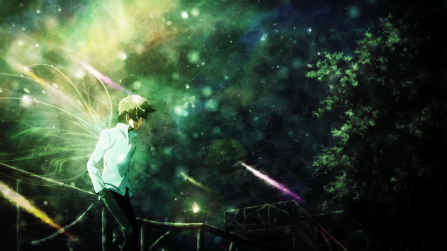 Man bridge butterfly shoulder forest free wallpaper for desktop - medium preview image