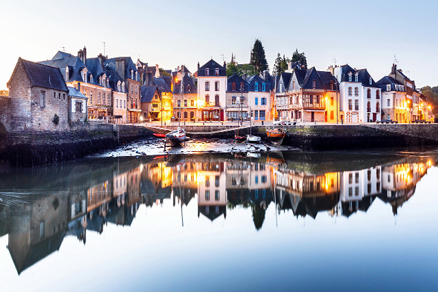 City river bridge night reflection free wallpaper for desktop - medium preview image