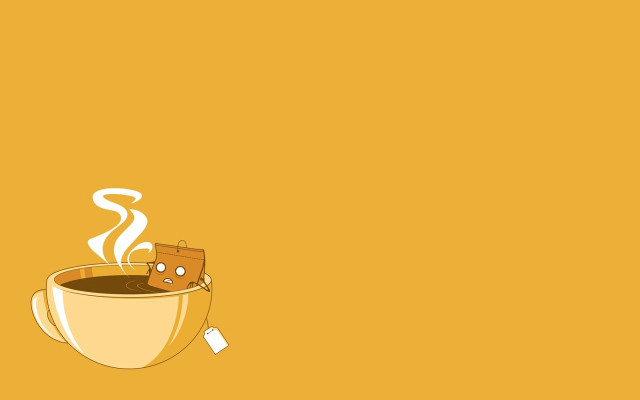 Coffee bread yellow background tag free wallpaper for desktop - medium preview image