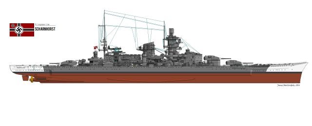 Battleship flag cross drawing side free wallpaper for desktop - medium preview image