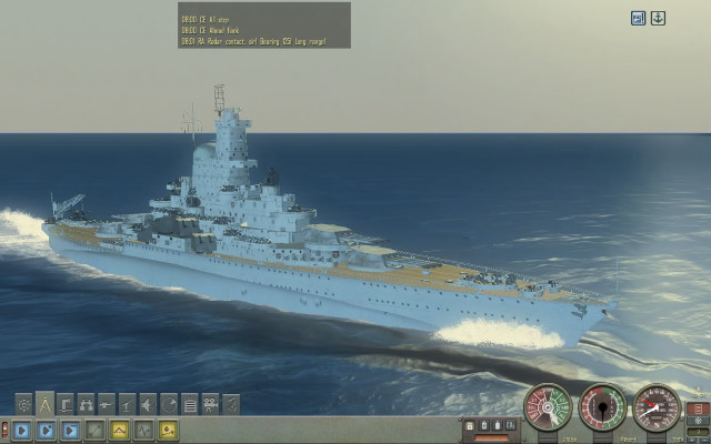 Battleship ocean speedometer computer generated free wallpaper for desktop - medium preview image