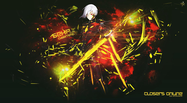 Anime sword fire stars red free wallpaper for desktop - medium preview image