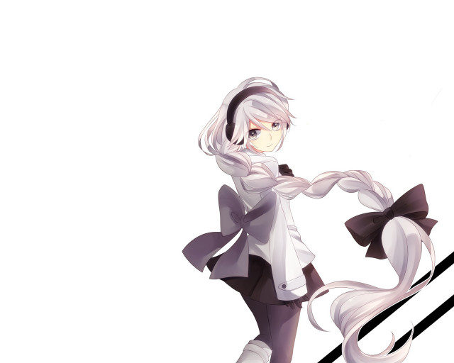 Woman white shirt black pants #2 free wallpaper for desktop - medium preview image