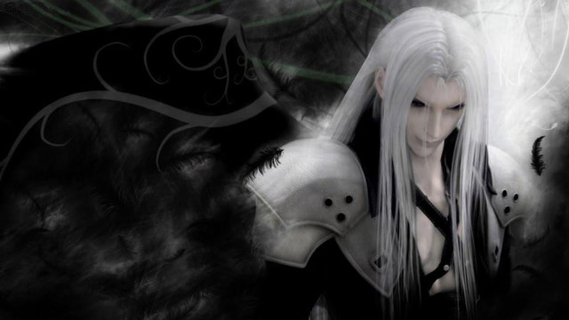 White haired gothic woman black free wallpaper for desktop - medium preview image