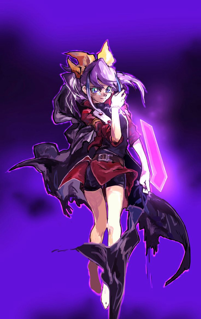 Purple dress cat ears hat free wallpaper for mobile - medium preview image