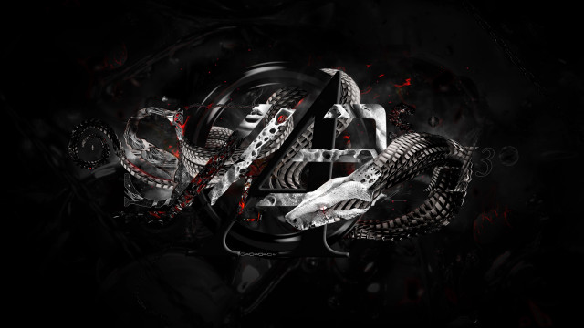 Black white snake red black free wallpaper for desktop - medium preview image