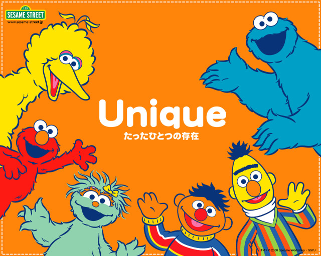 Sesame street characters orange background free wallpaper for desktop - medium preview image