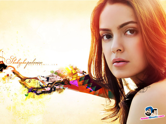 Redhair colorful body yellow background free wallpaper for desktop - medium preview image