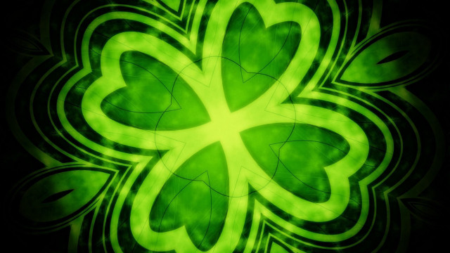 Green flower black background green #2 free wallpaper for desktop - medium preview image