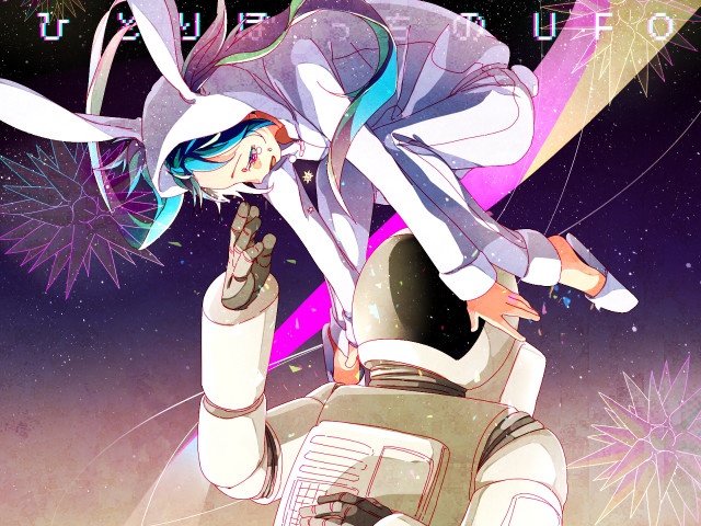 Woman space suit gun fireworks free wallpaper for desktop - medium preview image