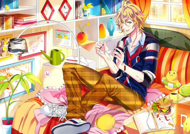 Man sitting couch room book free wallpaper for desktop - medium preview image