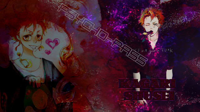 Anime couple red hair black free wallpaper for desktop - medium preview image