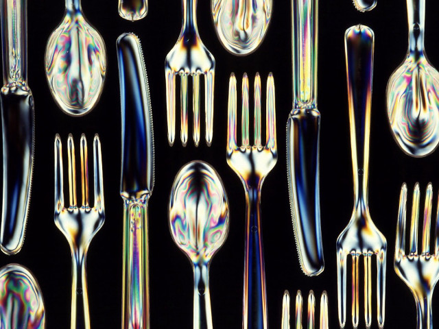 Shiny silverware black background pattern free wallpaper for desktop - medium preview image