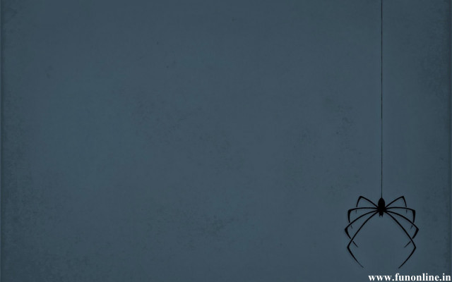 Dark spider web minimalism blue free wallpaper for desktop - medium preview image