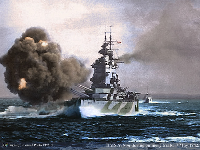 Battleship ocean smoke painting artwork #3 free wallpaper for desktop - medium preview image
