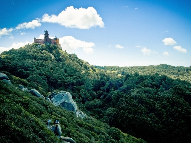 Castle hill forest blue sky #3 free wallpaper for desktop - medium preview image