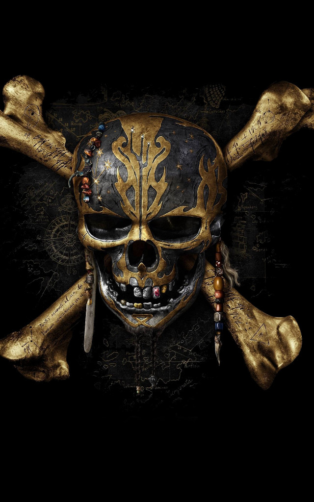 Skull crossbones knife black background free wallpaper for mobile - medium preview image