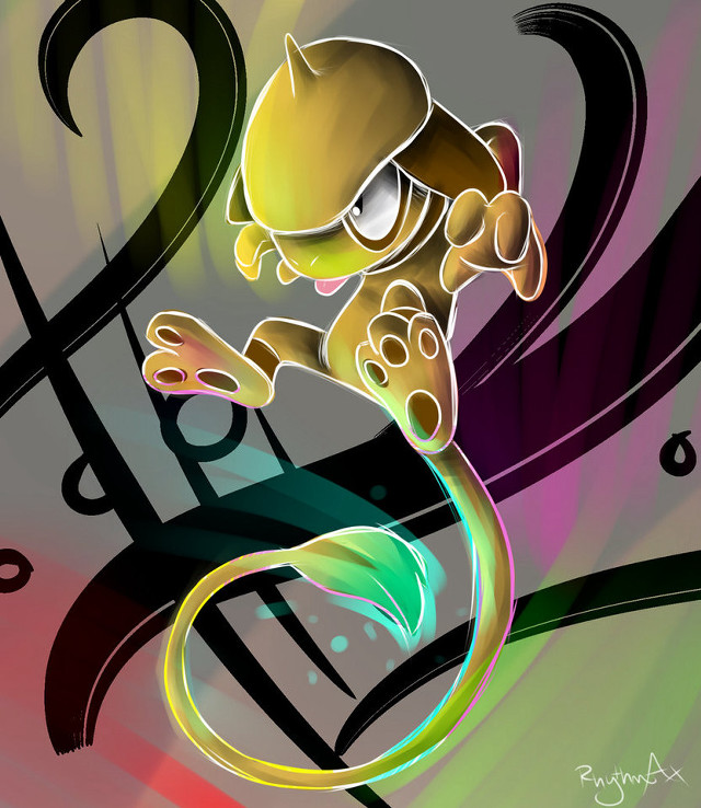 Cartoon character green tail yellow free wallpaper for tablet - medium preview image