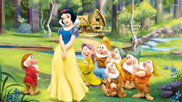 Snow white seven dwarfs forest #6 free wallpaper for desktop - medium preview image