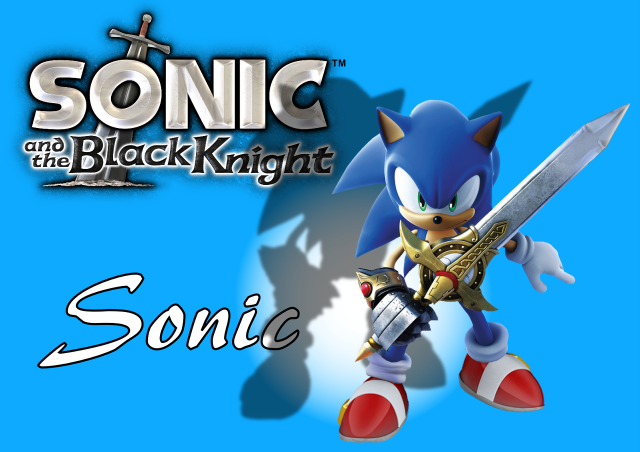 Sonic character sword blue background free wallpaper for desktop - medium preview image