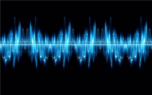 Sound wave blue lights black #2 free wallpaper for desktop - medium preview image