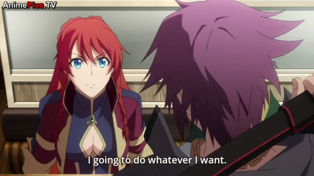 Girl red hair guy blue free wallpaper for desktop - medium preview image