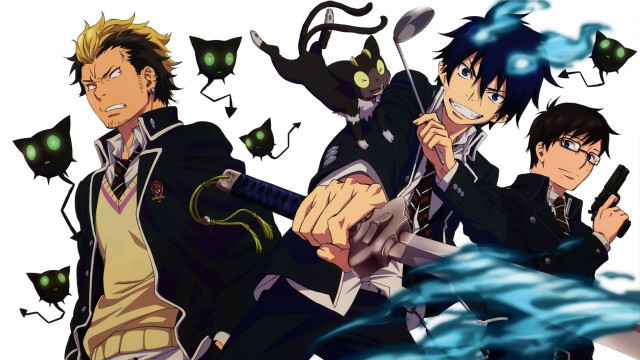 Anime characters guns pointing air free wallpaper for desktop - medium preview image