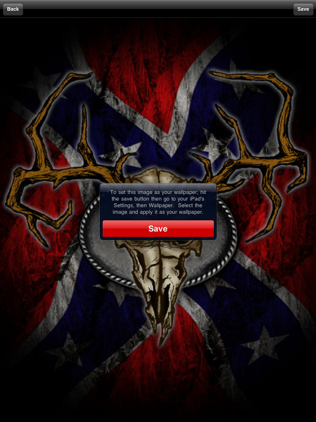 Flag deer skull red white free wallpaper for mobile - medium preview image