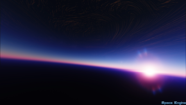 Sun view plane night time free wallpaper for desktop - medium preview image