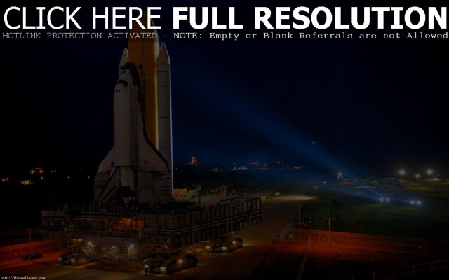 Large rocket museum night background free wallpaper for desktop - medium preview image