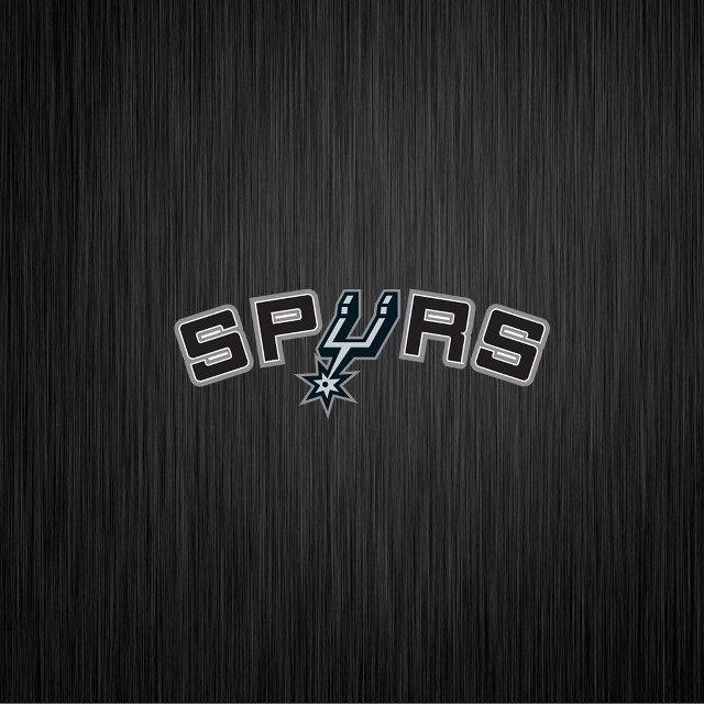 Spurs logo black background silver free wallpaper for tablet - medium preview image