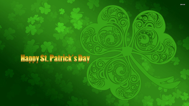 Green shamrock happy st patricks #2 free wallpaper for desktop - medium preview image