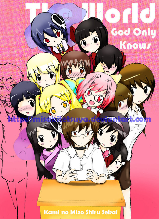 Anime characters group pink background #5 free wallpaper for mobile - medium preview image