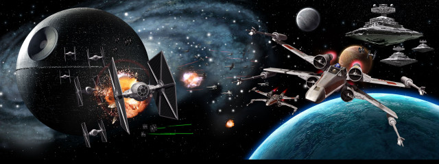 Star wars spaceship space station free wallpaper for desktop - medium preview image