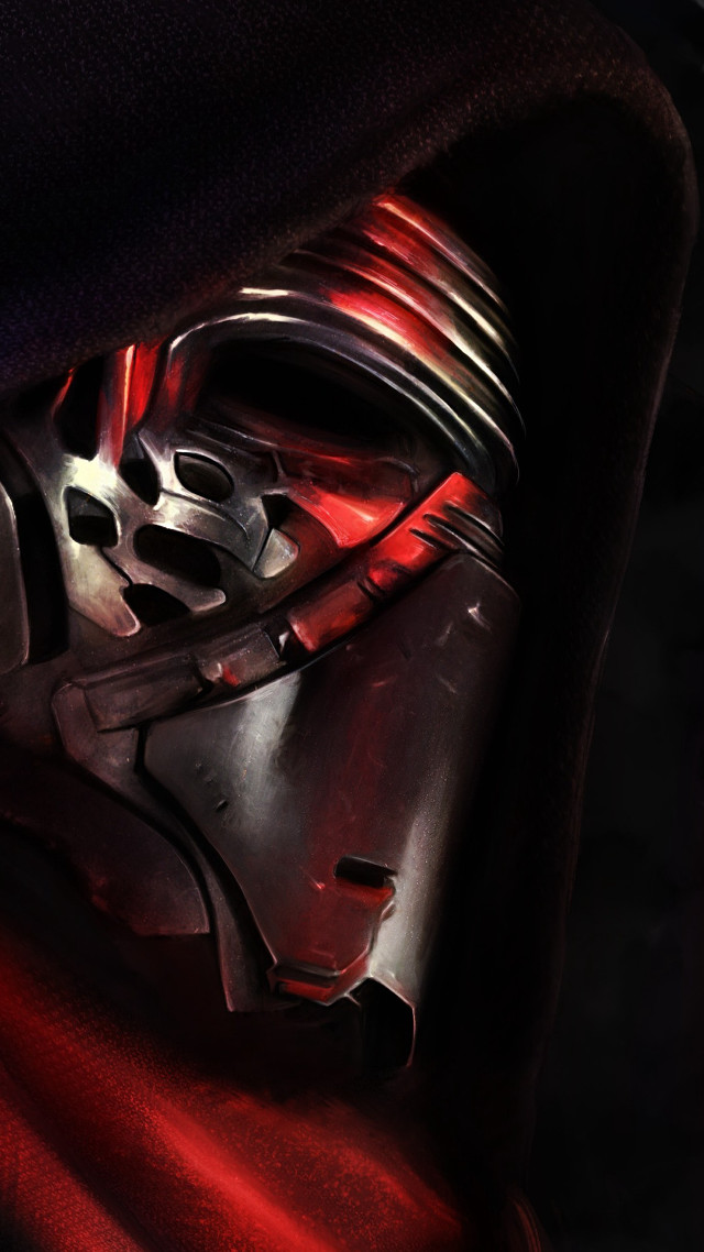 Star wars character helmet red free wallpaper for mobile - medium preview image