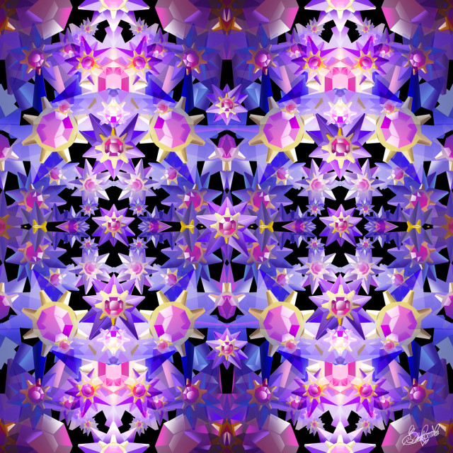 Colorful kaleidoscope purple black white free wallpaper for tablet - medium preview image