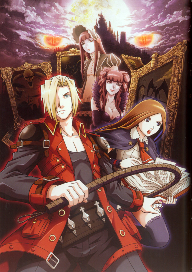 Anime characters group castle background free wallpaper for mobile - medium preview image