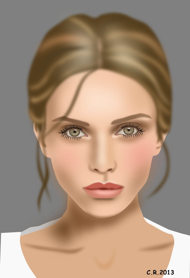 Woman white shirt brown hair #2 free wallpaper for mobile - medium preview image