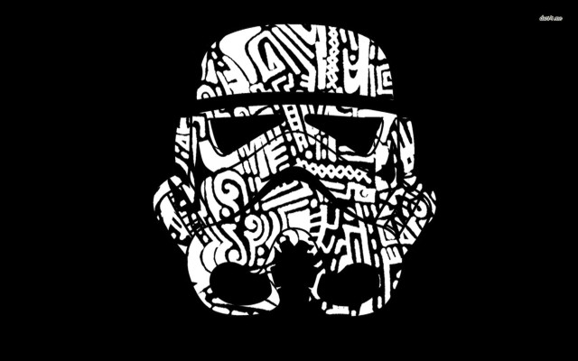 Star wars trooper helmet psychedelic free wallpaper for desktop - medium preview image