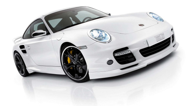 White sports car black rim free wallpaper for desktop - medium preview image