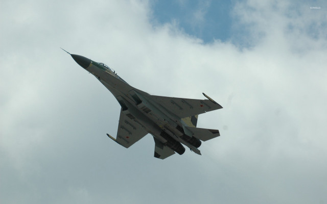 Fighter jet cloudy sky jet #3 free wallpaper for desktop - medium preview image