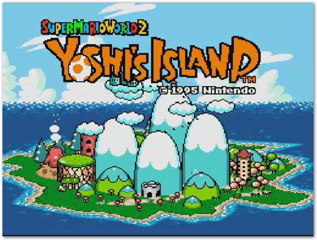 Yoshi island pixel art island free wallpaper for desktop - medium preview image