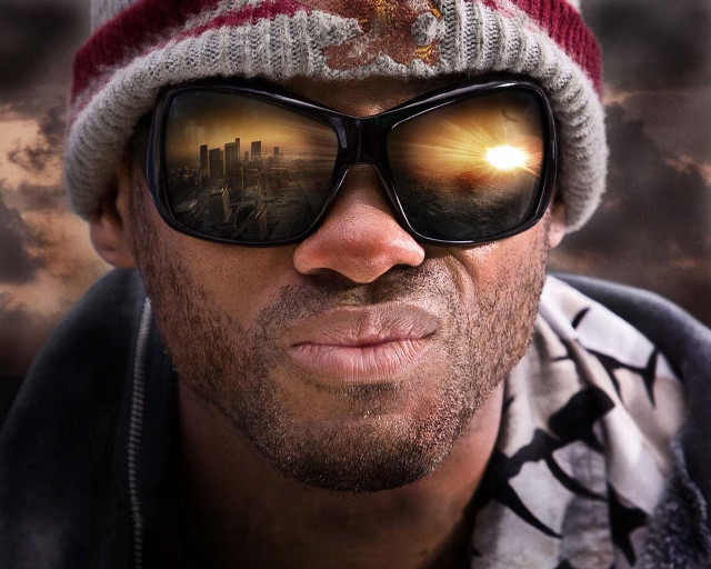 Man sunglasses hat city sunset free wallpaper for desktop - medium preview image