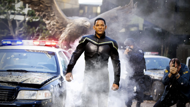 Man black suit walking car free wallpaper for desktop - medium preview image