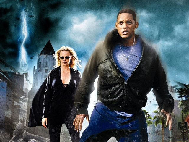 Man woman lightning movie poster free wallpaper for desktop - medium preview image