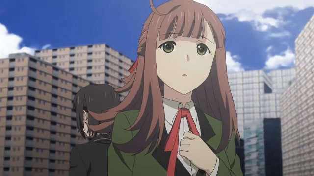 Woman green jacket kyoto urban free wallpaper for desktop - medium preview image