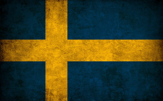 Grungy flag yellow cross blue free wallpaper for desktop - medium preview image