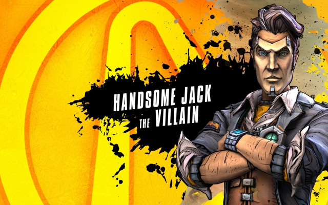 Handsome jack villain man yellow free wallpaper for desktop - medium preview image