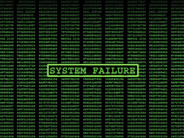 Green sign system failure black free wallpaper for desktop - medium preview image